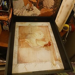 🍹Rare Find Heavy Rectangular Serving 🍻🍻Farmhouse Tray,Nice Gift Item.🍾🍷🫖